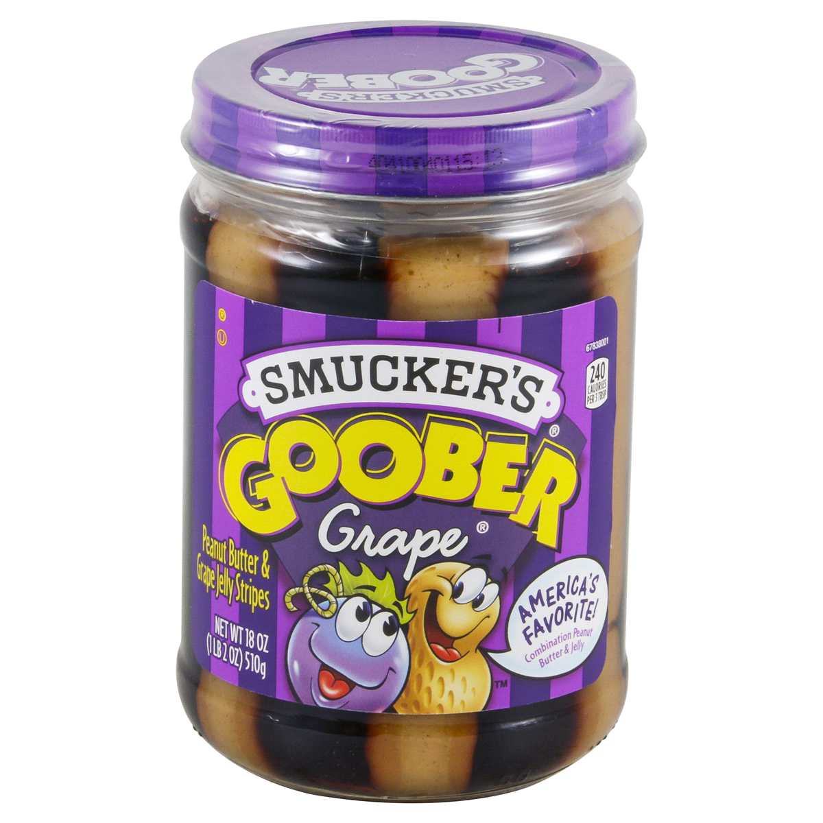 SMUCKERS Manteiga Amendoim/Geleia Uva 510gr