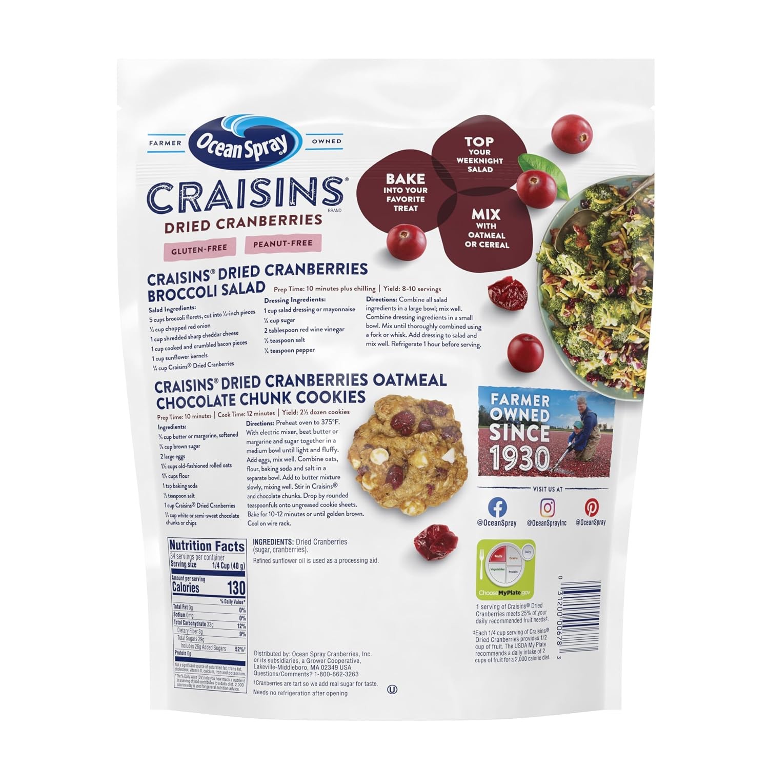 OCEAN SPRAY Oxicoco Seco 1360 gr