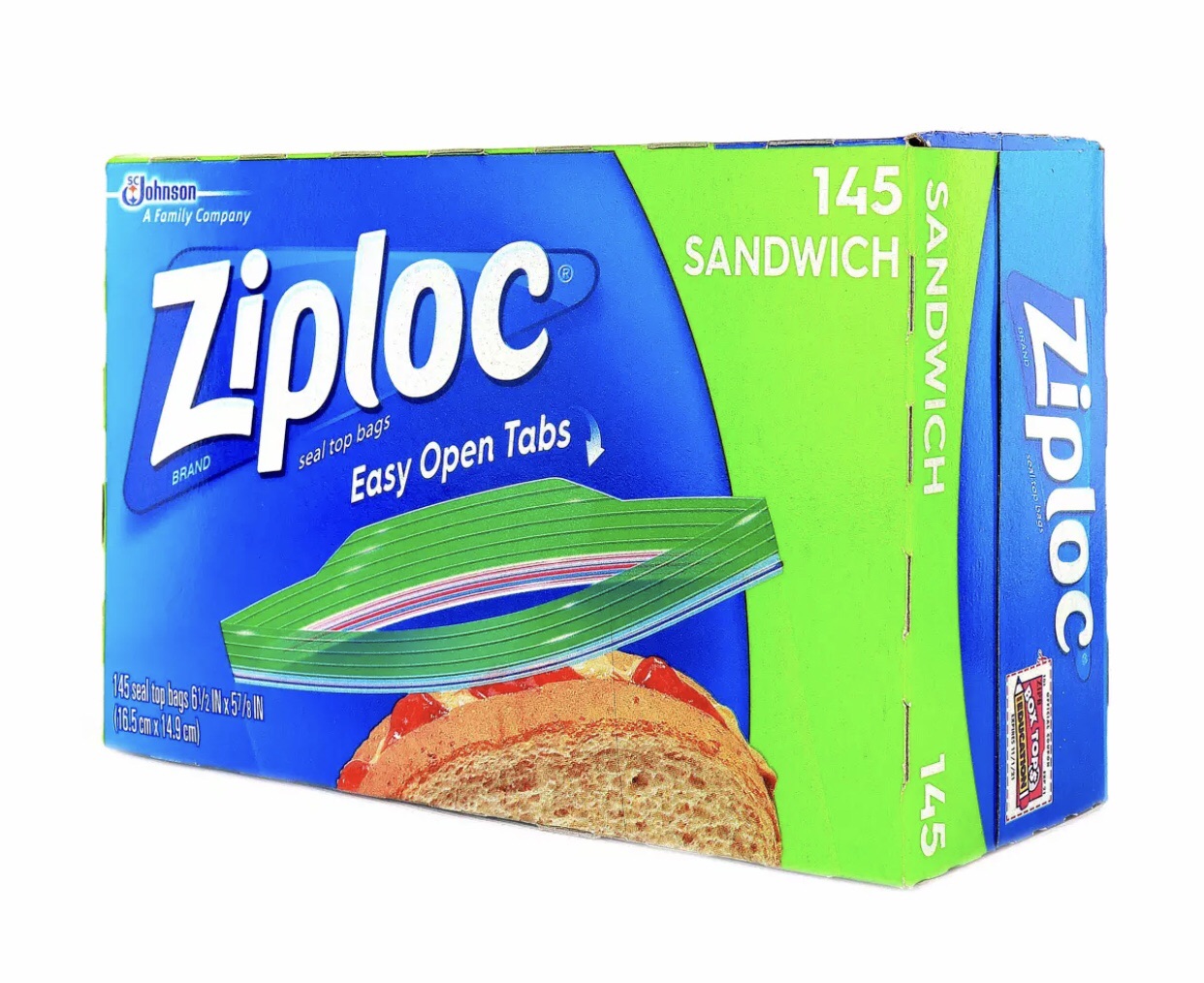 ZIPLOC Saco Plastico 145 un 16,51x14.9cm