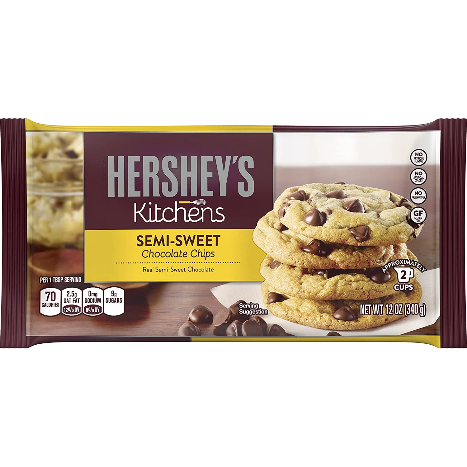 HERSHEYS Saco Choc. Chips Semi-Sweet 340 g