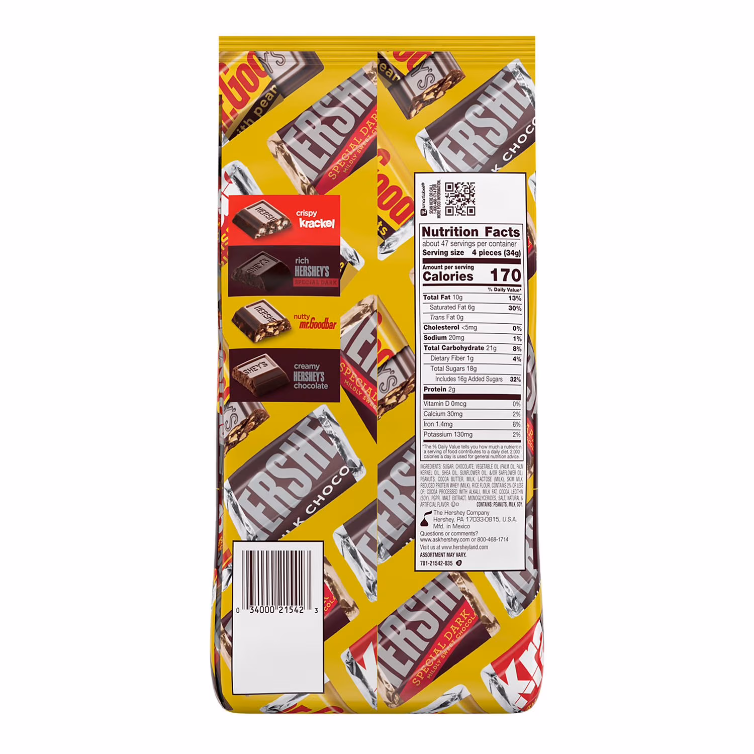 HERSHEYS Saco Miniaturas Chocolate 1.580 Kg