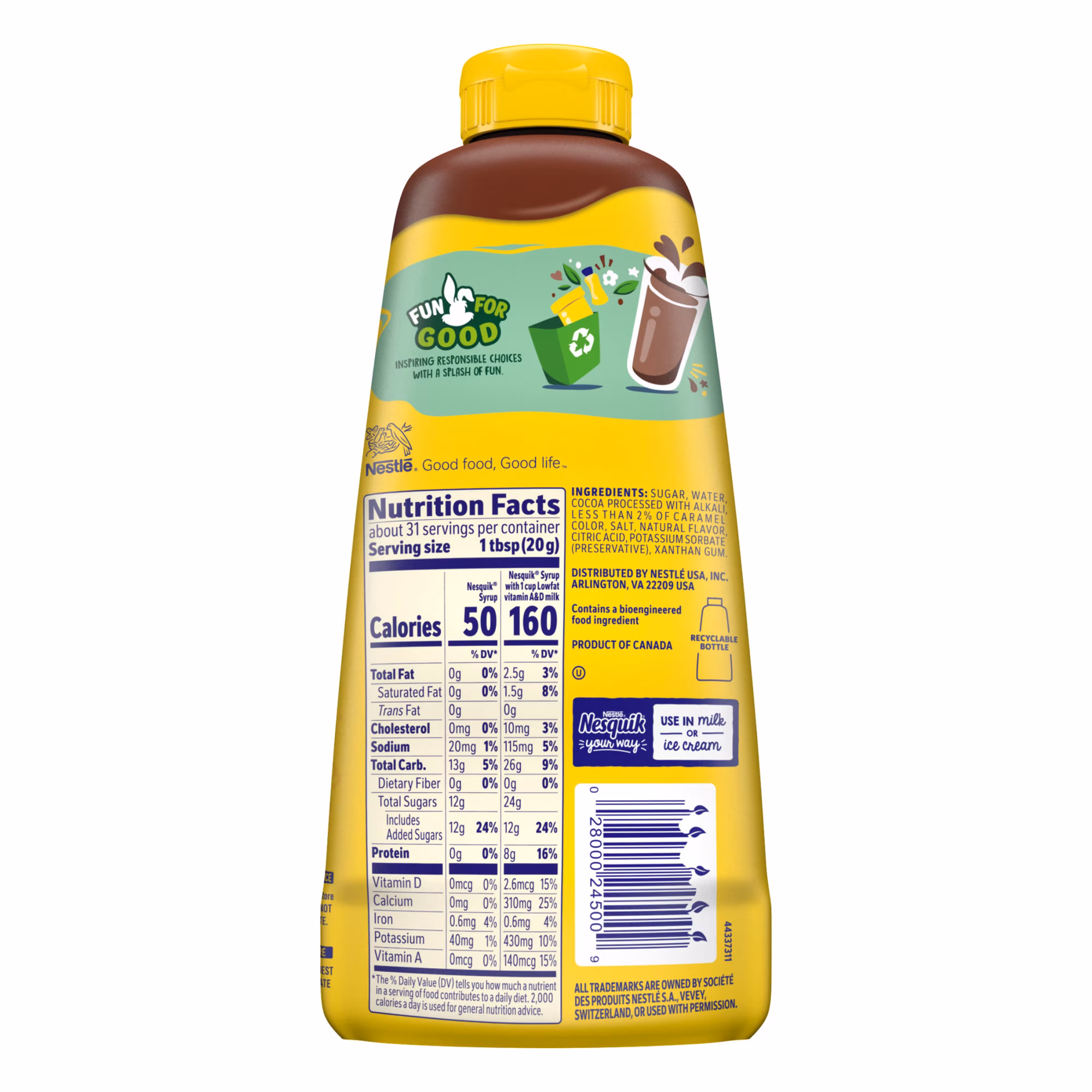 NESQUIK  Xarope Chocolate -623.6g