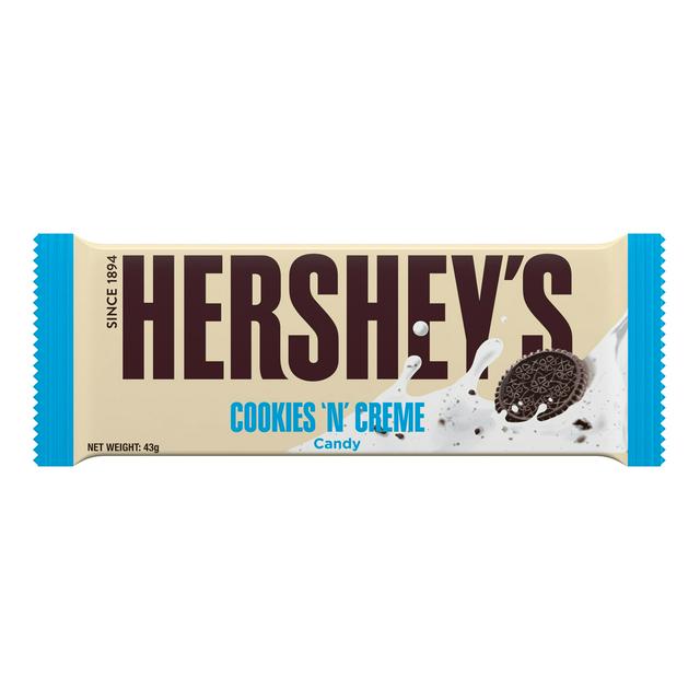 HERSHEYS Barra Choc Cookies n Creme 43g