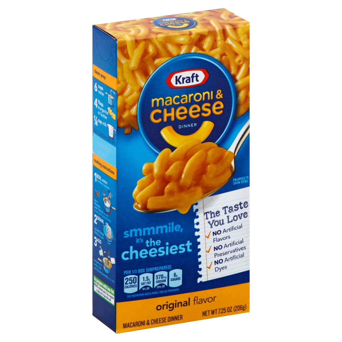 KRAFT Macarrao c/Queijo 206 gr