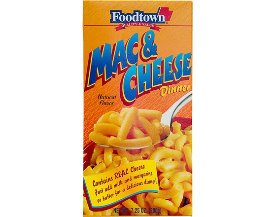 FOODTOWN Macarrao c/Queijo 206 gr