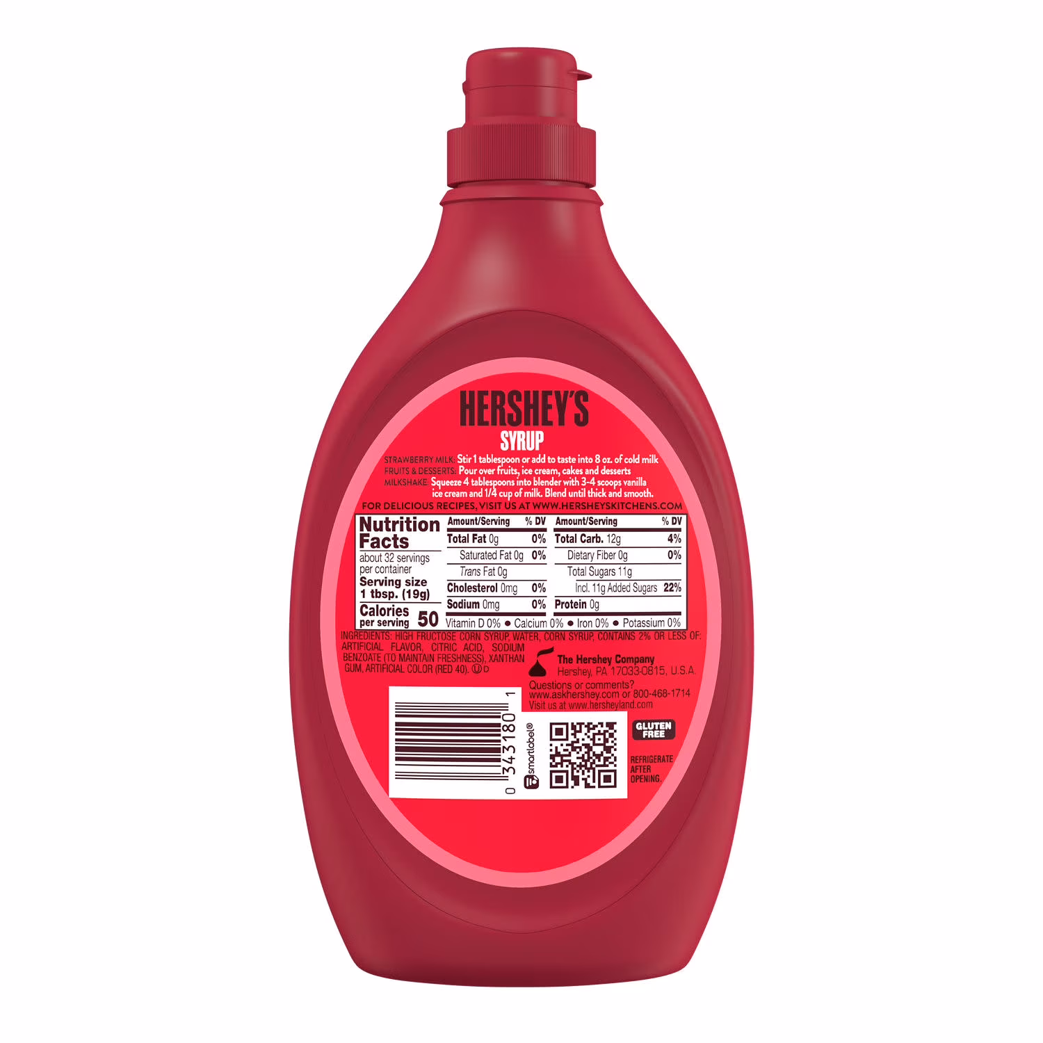 HERSHEYS Xarope Morango 623gr