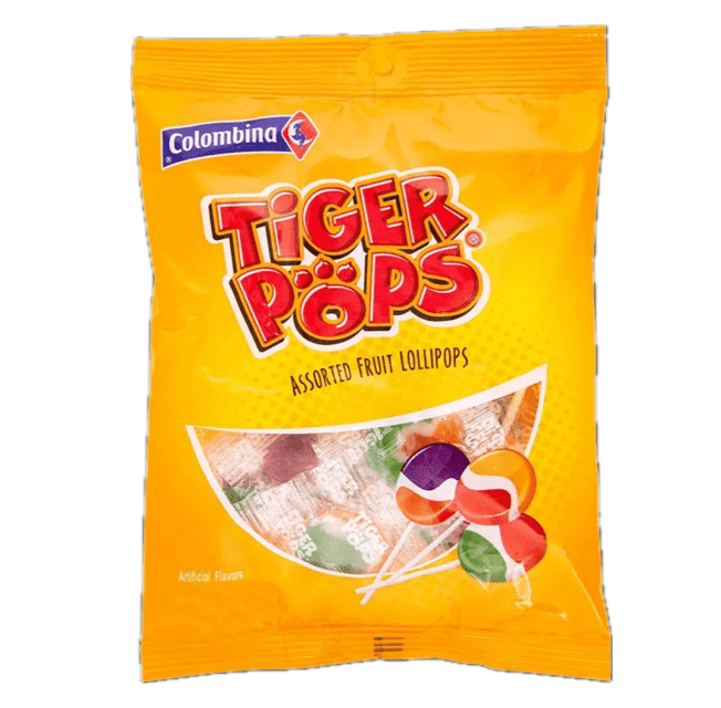 COLOMBINA Tiger Pops  Chupa de Fruta 170g