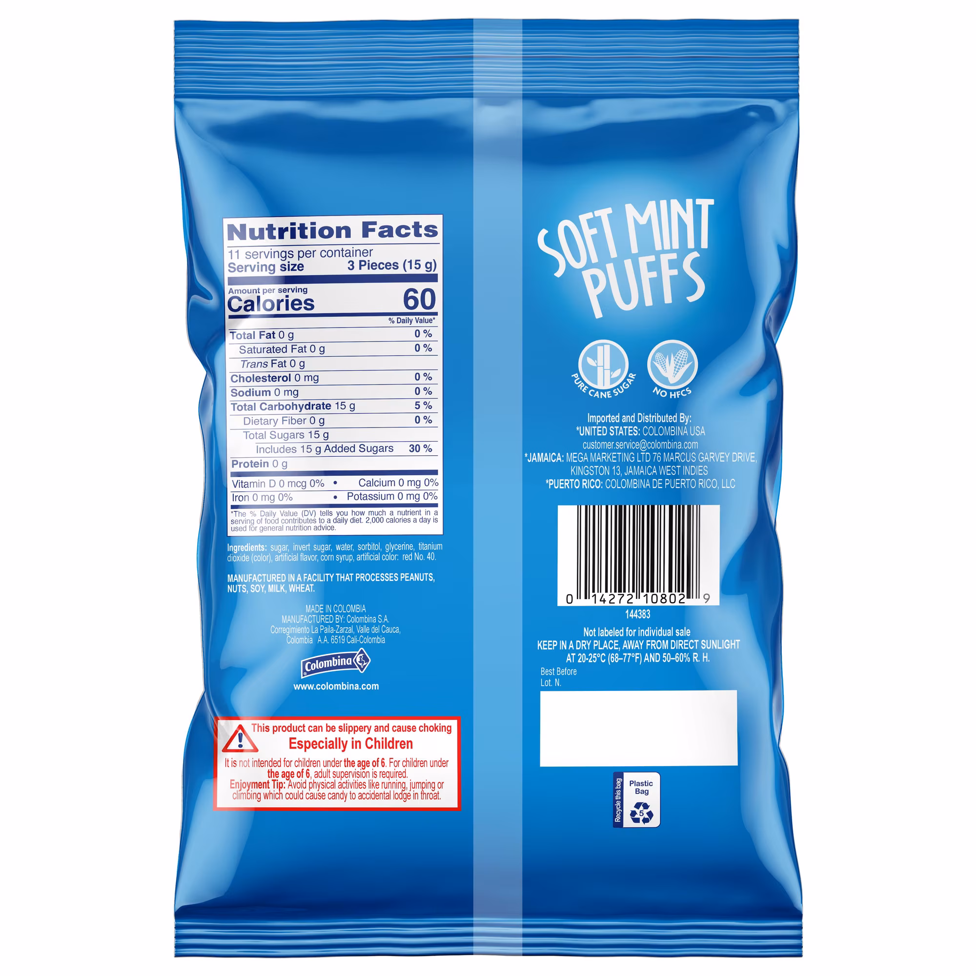 COLOMBINA Rebucados Soft Puffs Menta 170g