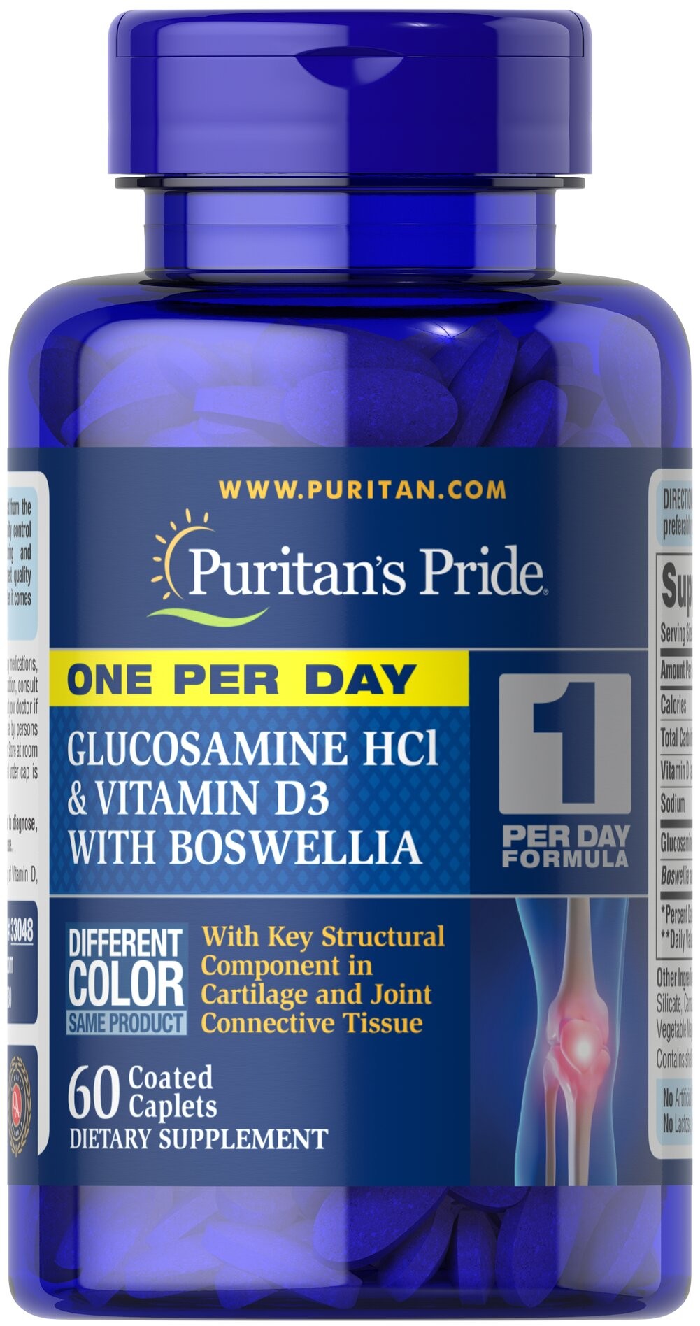 PURITANS PRIDE Glucosamine VIT D3/Boswellia 60UN