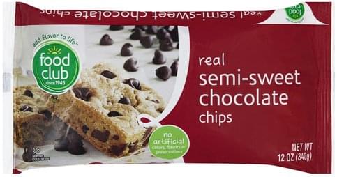 FOOD CLUB Saco Choc. Chips Semi-Sweet 340 g