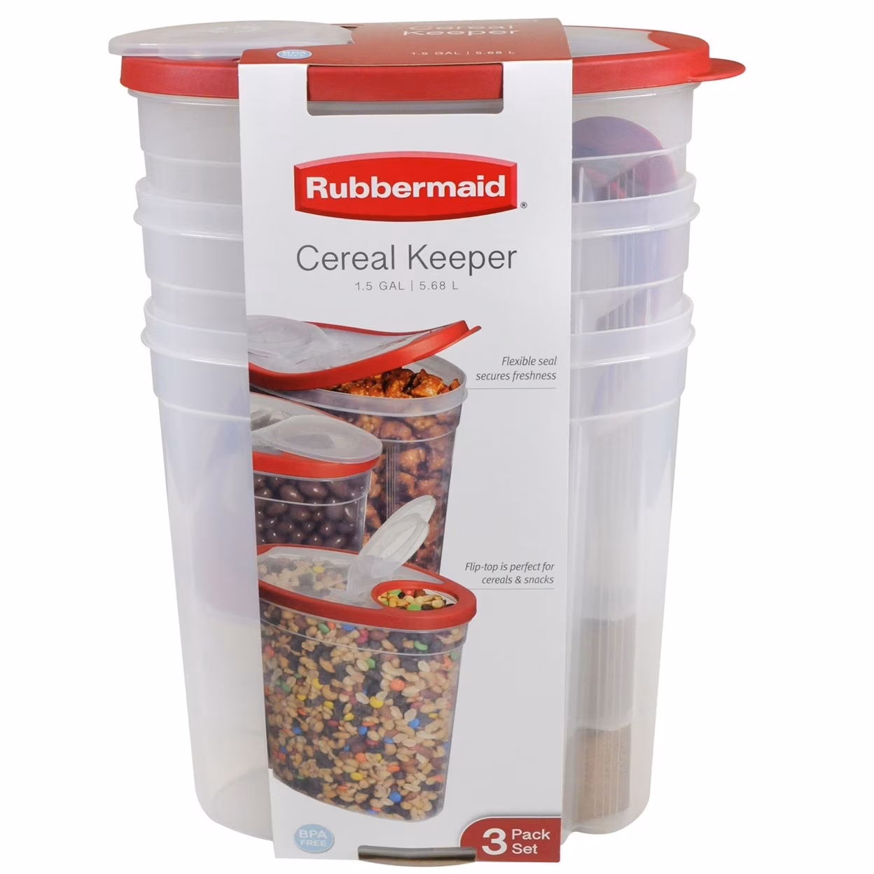 RUBBERMAID Caixas p/Cereais 3Un