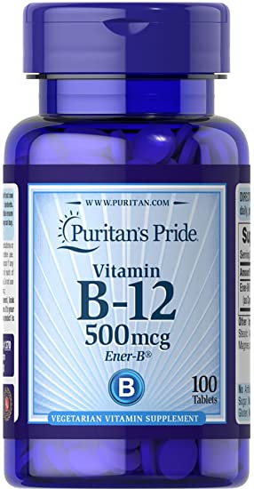 PURITANS PRIDE Vitamina B12 Sublingual 500mcg 100Un