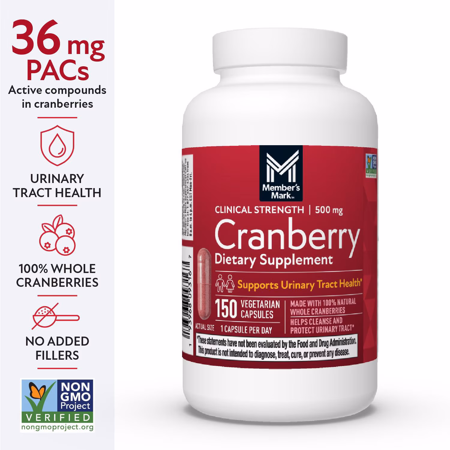 MM Capsulas Cranberry/ Oxicoco 150 Un