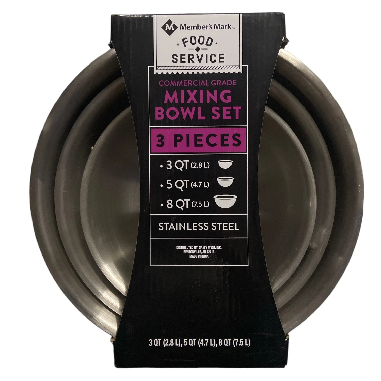 MM/DC  Conjunto Tigelas Inox 3 Un