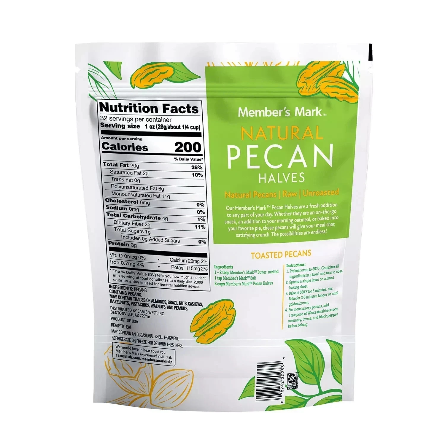 MEMBERS MARK Nozes Pecan 907 gr