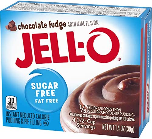 Jell-O Prep. p/Pudim Instantaneo Choc. Fudge S. Free 39gr