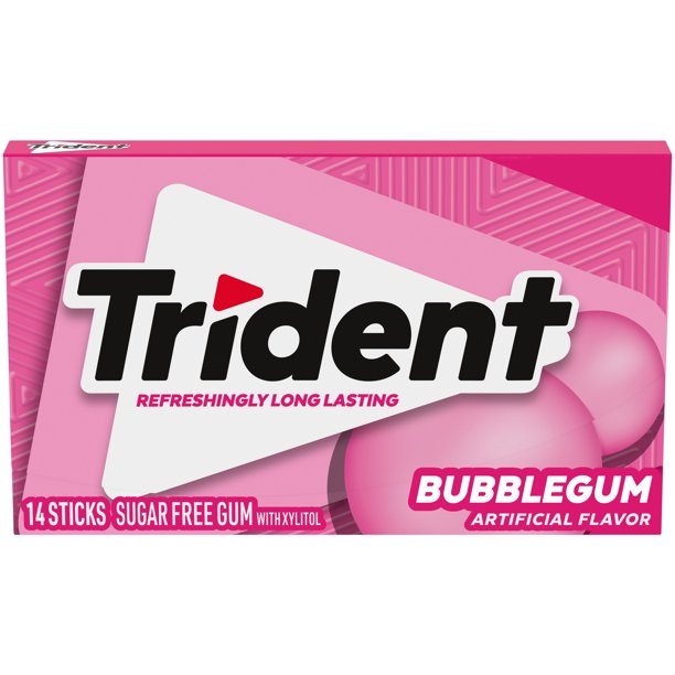 TRIDENT Bubblegum 14 Sticks