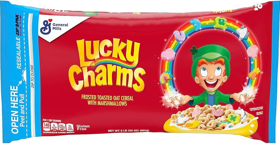 GM LUCKY CHARMS Cereais Saco 907g