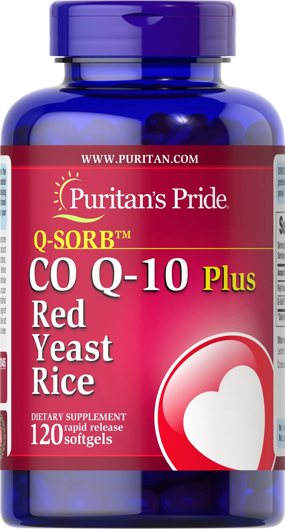 PURITANS PRIDE Leved. CO Q-10+ Arroz Verm. 600mg 120un