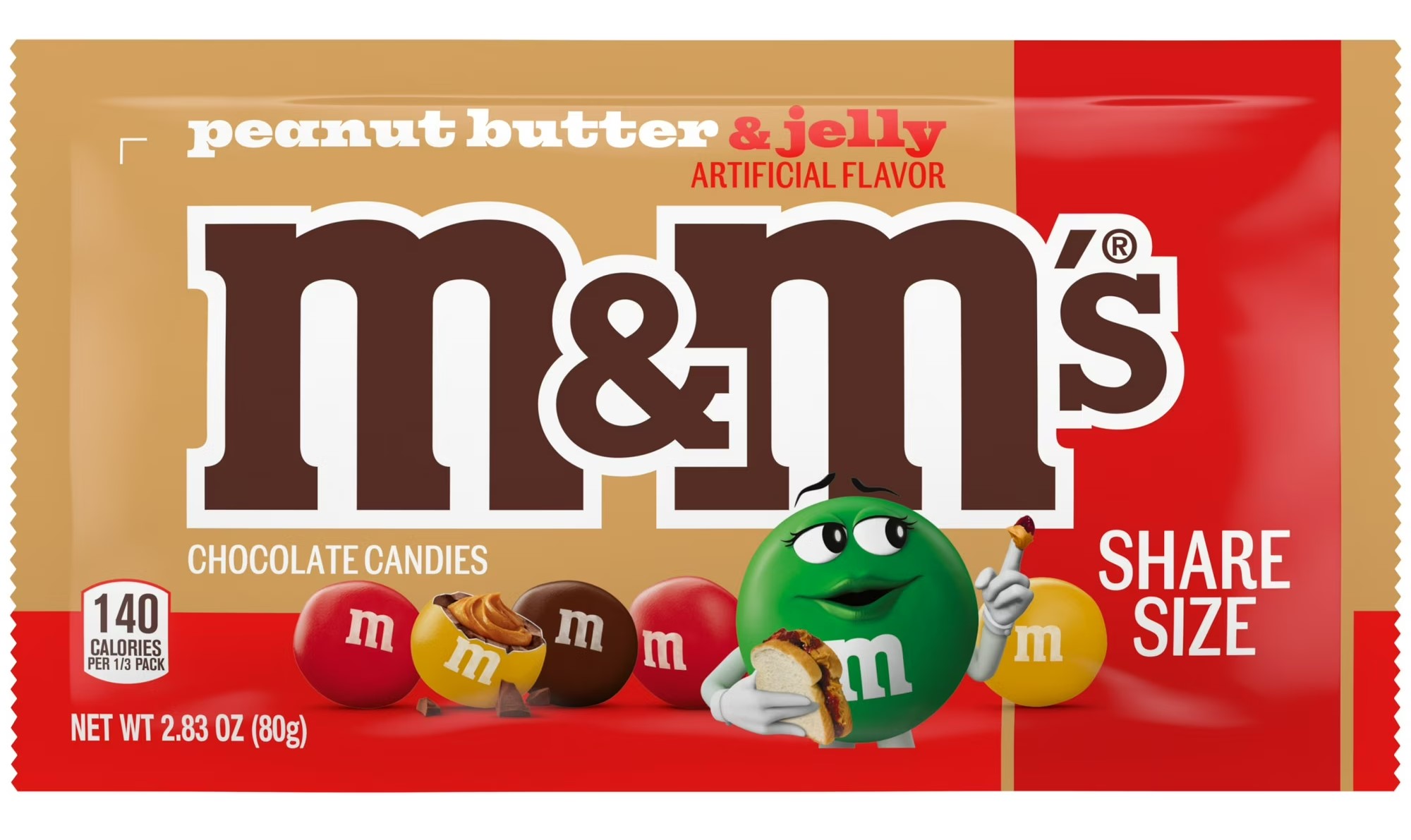 M&M Chocolate c/Mant. Amendoin Jelly 80gr