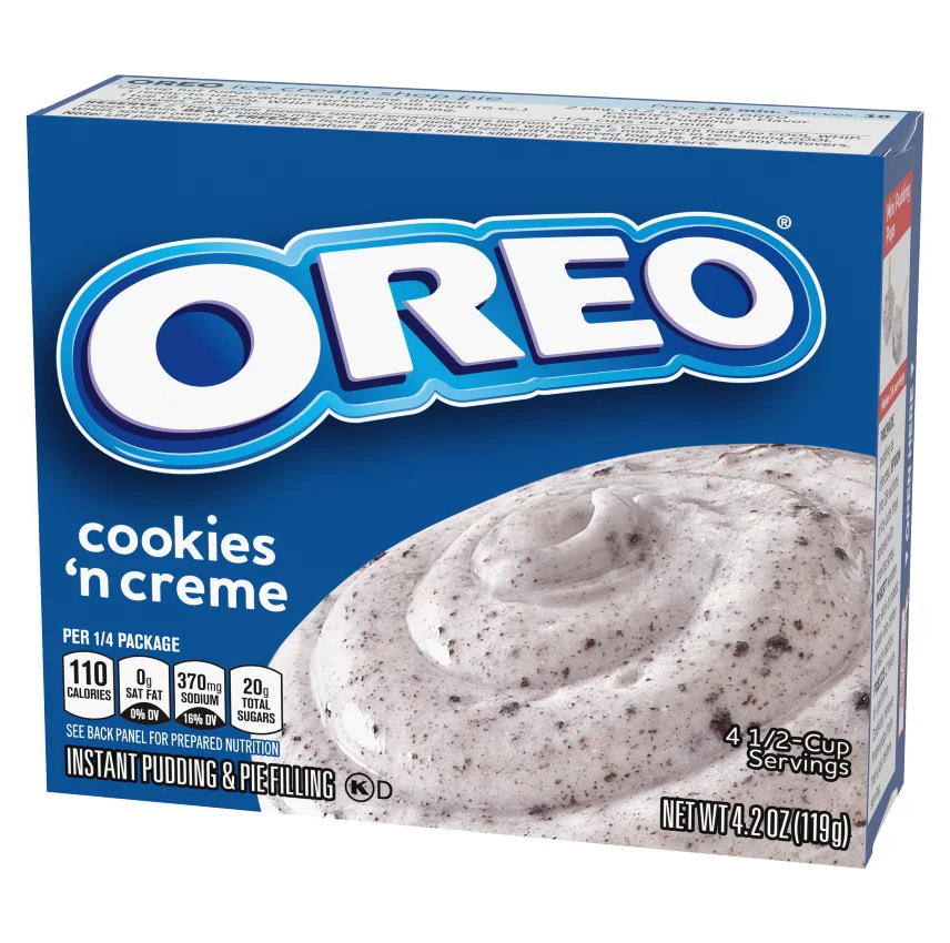 Jell-O OREO Prep. p/Pudim Instantaneo Cookies n Creme 119gr