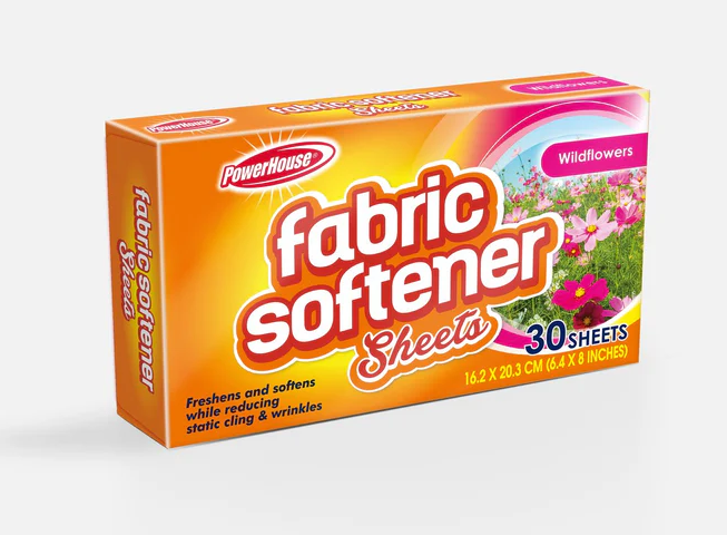POWERHOUSE Toalhitas p/Maq. Secar Flores Silvestres 30un