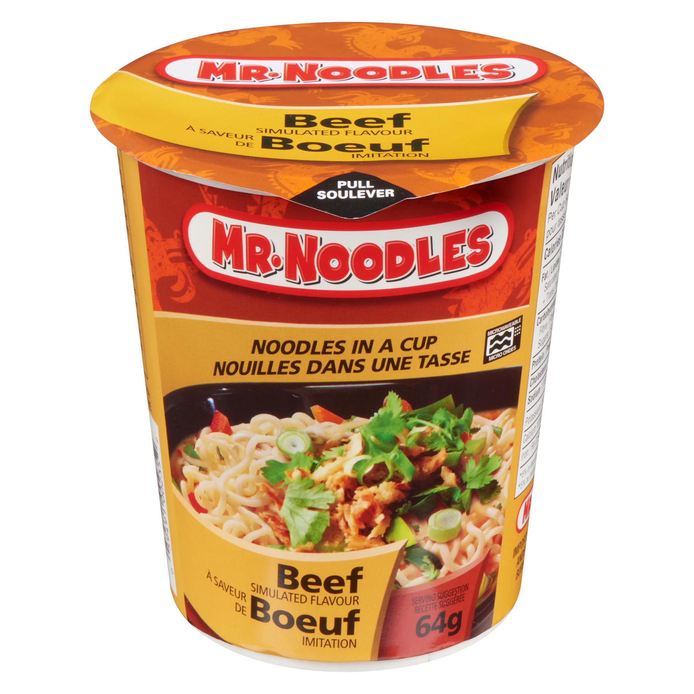 MR NOODLES Copo Sabor Carne 64g