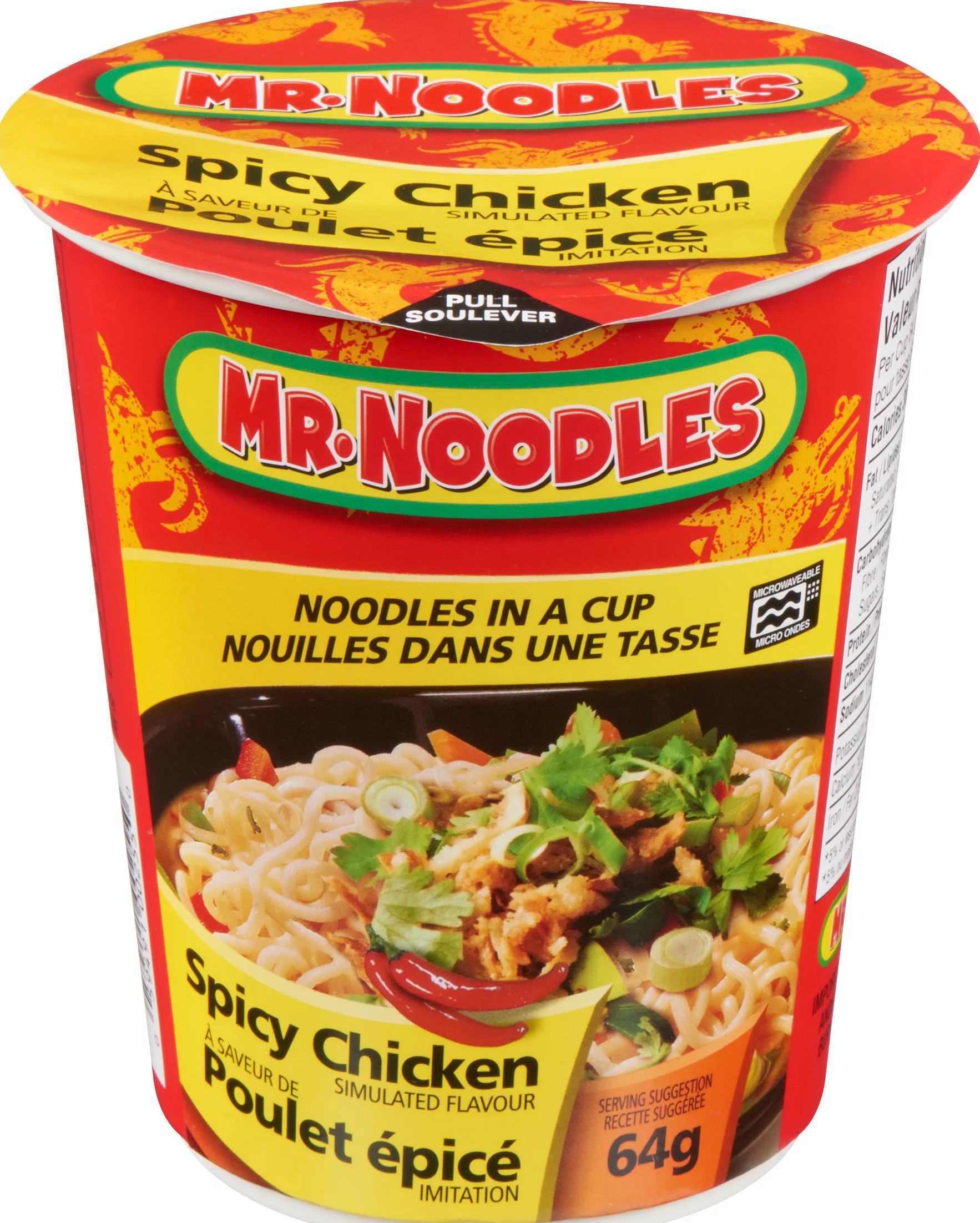 MR NOODLES Copo Sabor Galinha Picante 64g