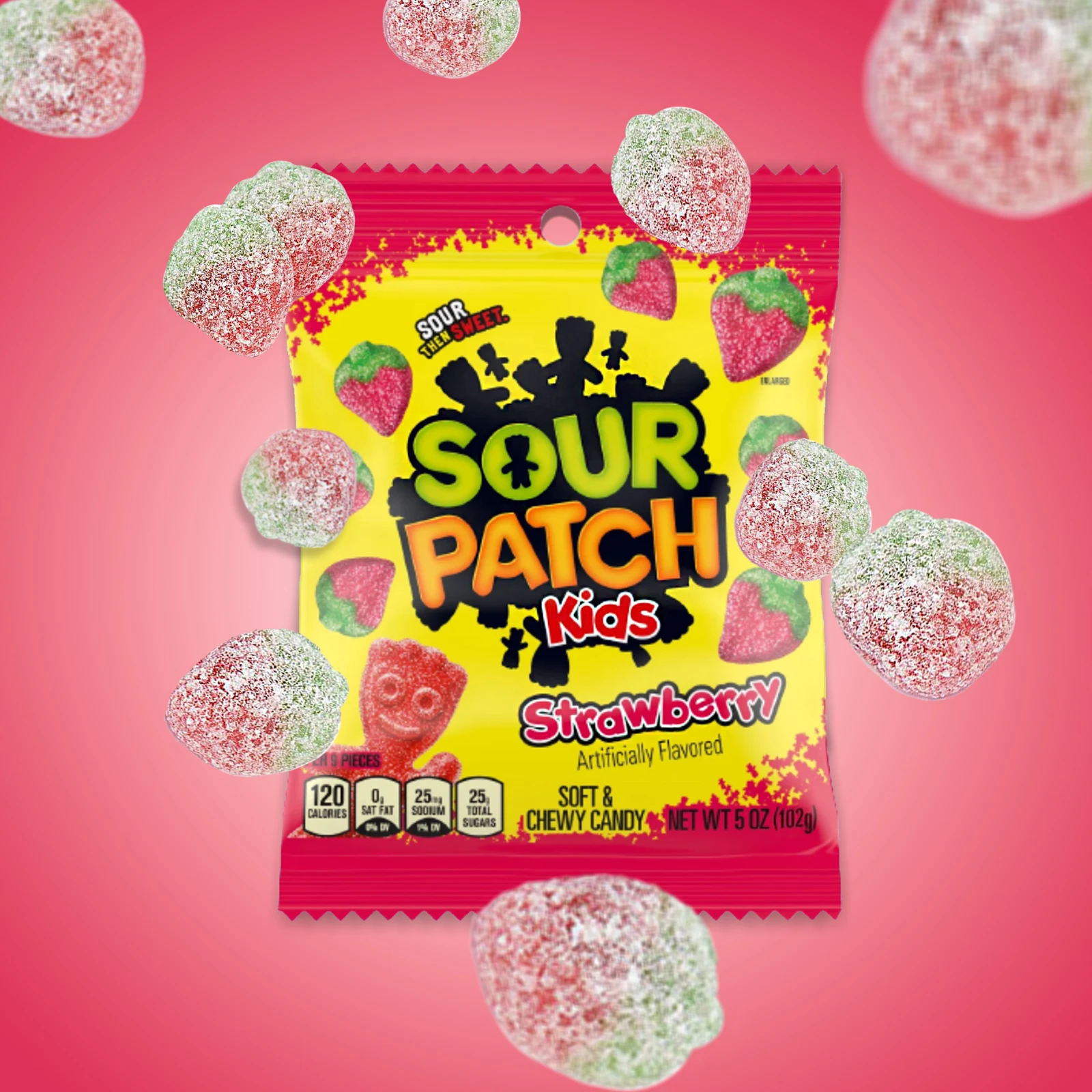 SOUR PATCH KIDS Gomas Doces/Azedas Morango 102gr