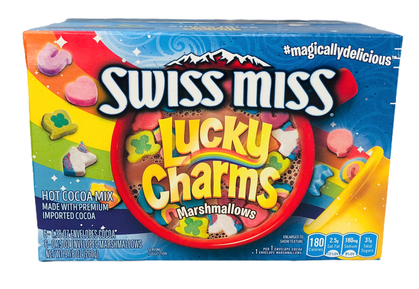 SWISS MISS Chocolate Quente Marsh Lucky Charms 6Un