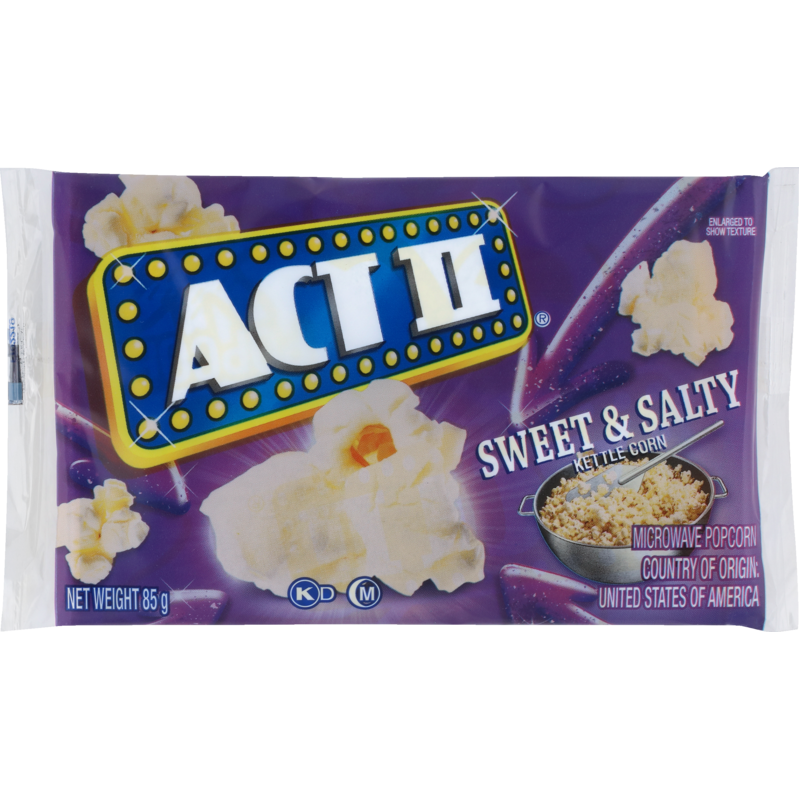 ACTII Pipocas p/Microondas Kettle Doces 85gr UN