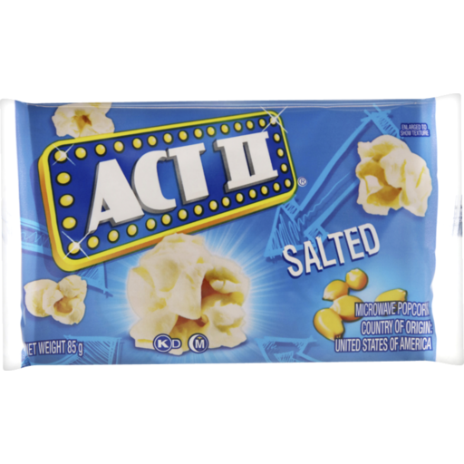 ACTII Pipocas p/Microondas Sal 85gr UN