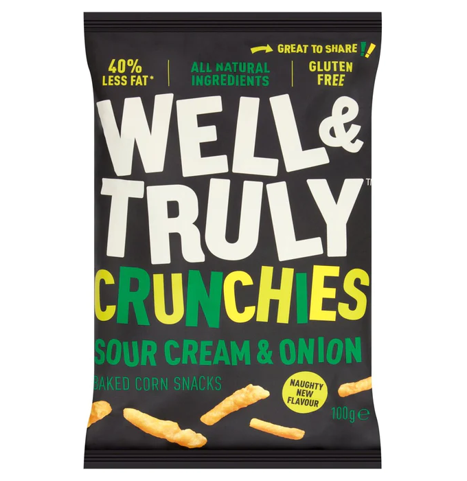 WELL&TRULY Crunchies Creme Azedo Cebola 100g