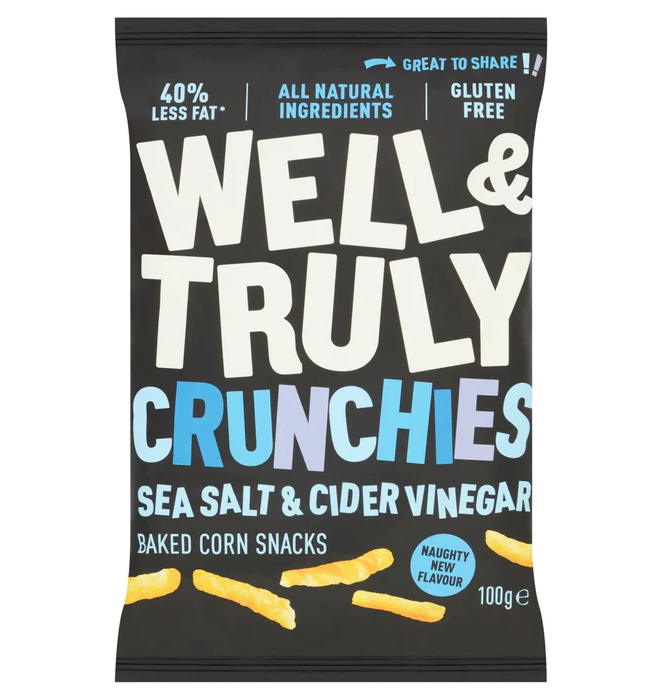 WELL&TRULY Crunchies Sal Marinho e Vinagre 100g