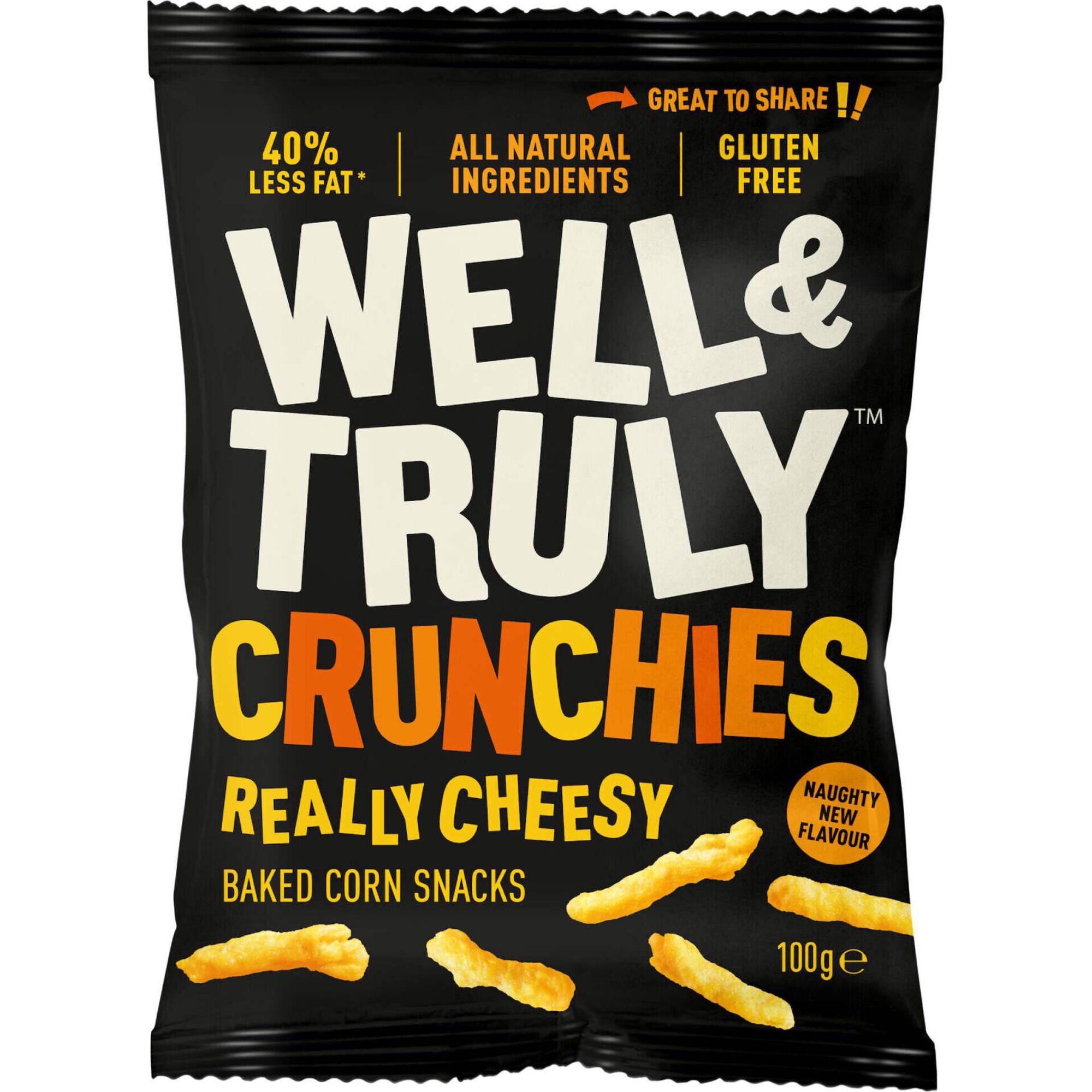 WELL&TRULY Crunchies Queijo 100g