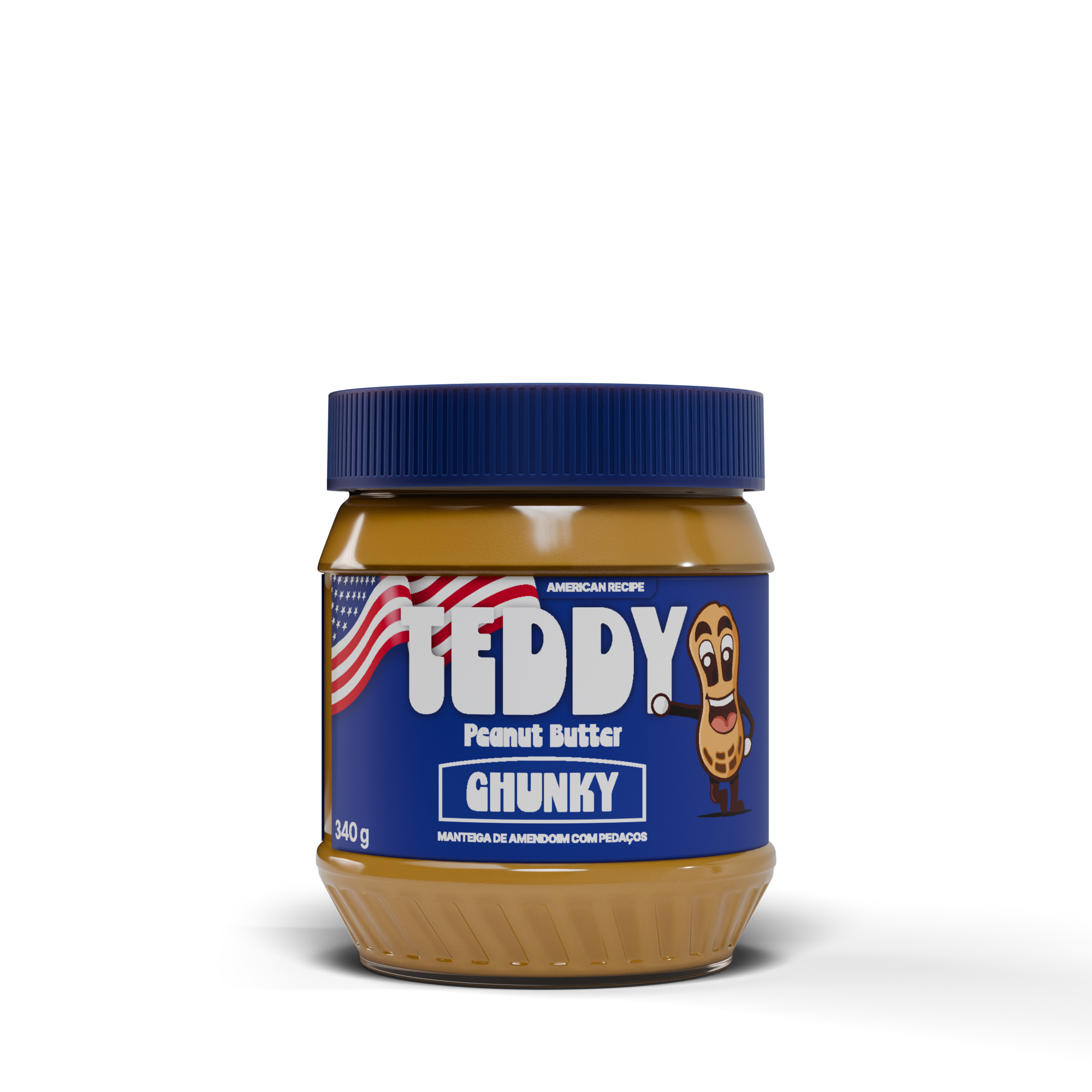 TEDDY Manteiga Amendoim C/Pedacos 340g