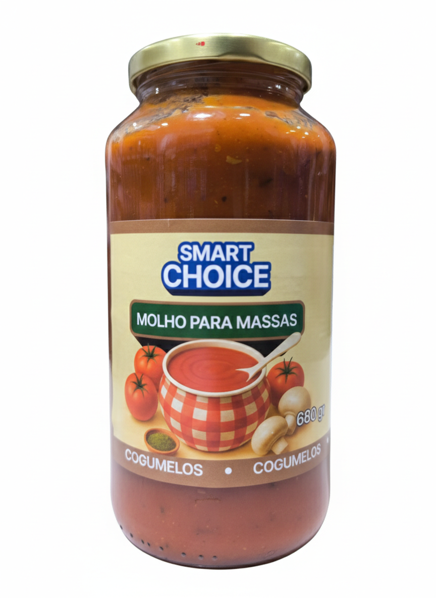 SMART CHOICE Molho para massa Cogumelos 680gr